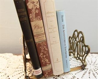 Expanding brass book rack $25
9" x 6" expands to 14.5" long