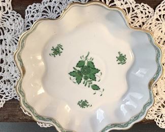 Herend Green "Chinese Bouquet" Large Fluted Edge Bowl $65
8.5" diameter