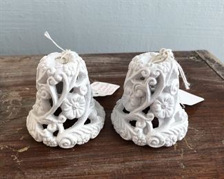 Vintage Chalkware Wedding Bells $14
Approximately 2.5" tall