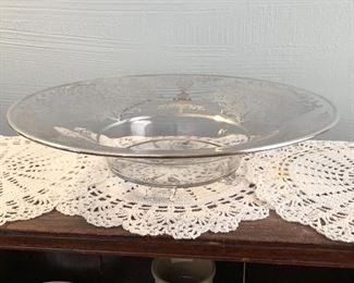 Silver Overlay Footed Bowl $15