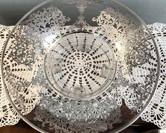 Silver Overlay Footed Bowl $15