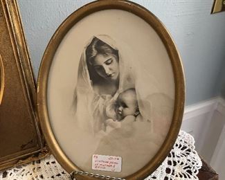 Vintage photo of Madonna and Child $8