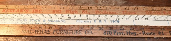 Three Vintage Yardsticks $15