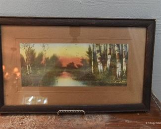 Sunset among the birch trees $10
Approximately 12" x 5"