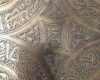 Persian Brass Tray $48
15.625 x 11. Hand hammered and worked.