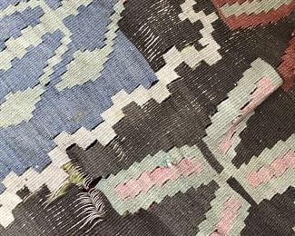 Kilm Rug As Is $30
"1948" Date woven in. Damage as shown. Large usable areas for upcycling.
