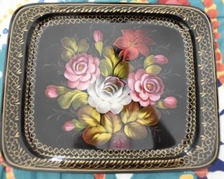 Rounded Corners Tole Tray $25 Approximately 14" x 18"