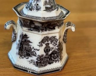 Small Lidded Pot $10 some chips on inside lid, and base