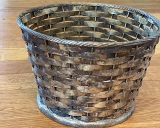 Small woven metal basket $15