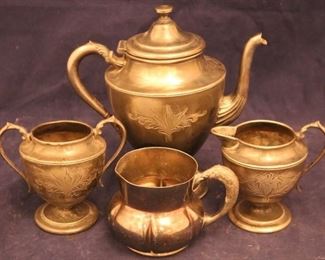 Lot# 2297 - Silver Plated Tea Set (4 pie