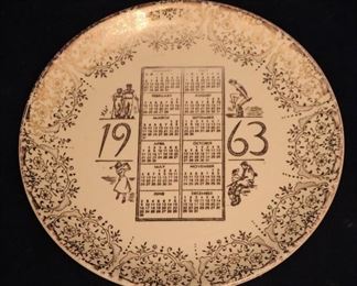Lot# 2374 - 1963 Calendar Plate