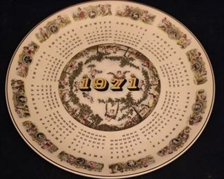 Lot# 2376 - 1971 Wedgwood Calendar Plate