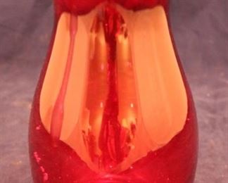 Lot# 2419 - Red Glass Vase