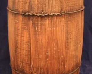 Lot# 2423 - Antique Wood Barrel