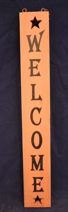 Lot# 2455 - Wood Welcome Sign