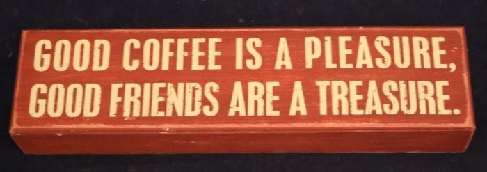 Lot# 2461 - Wooden coffee sign