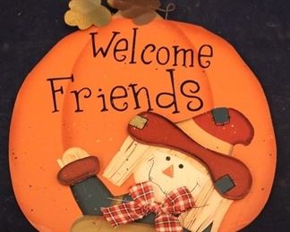 Lot# 2463 - Welcome Friends Wooden sign