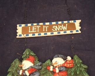 Lot# 2480 - Let it Snow sign