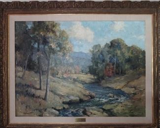 oil painting, signed Charles Buckler, "Mountain Creek".