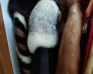 full mink, pieced mink 3/4 coat, lamb coat with fox collar.