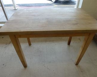 Butcher Block Style Table