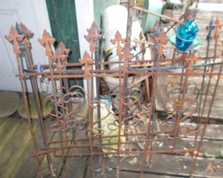 Wrought iron fence pieces