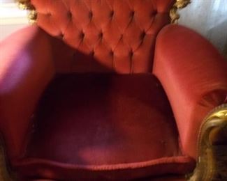 Victorian antique chair, one of 2