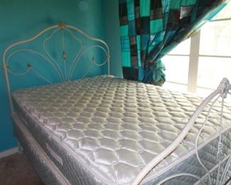Ornate antique iron bed