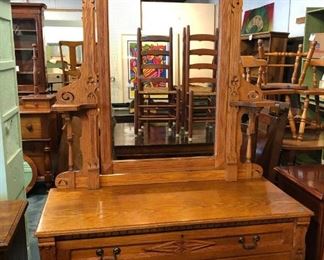 006 Eastlake Victorian Dresser wMirror