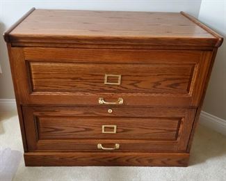 Oak Lateral File Cabinet