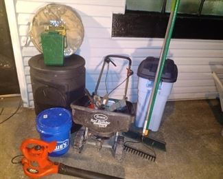 Seeder, Blower, Compost Barrel