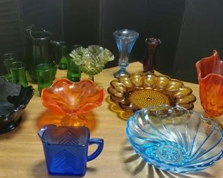 Vtg Colored Glass