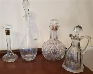 Vtg Glass Decanters