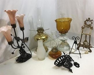 Vtg Hurricane Lamps