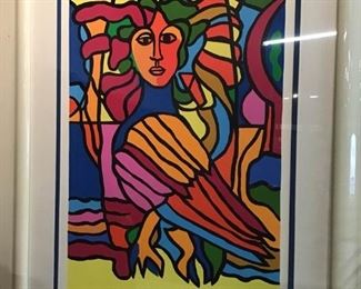 Walter Gaudnek Limited Edition Bird Lady Print