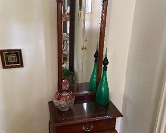 Entryway table and mirror 