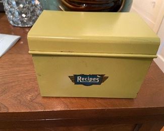 Yellow Vintage Recipe Box