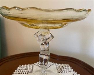 Rare yellow nude Cambridge compote....she is beautiful!!