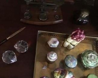 Collection of porcelain boxes