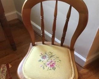 Antique needlepoint lady’s chair