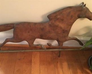 Vintage copper horse weathervane