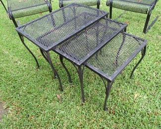 Wrought iron nesting tables