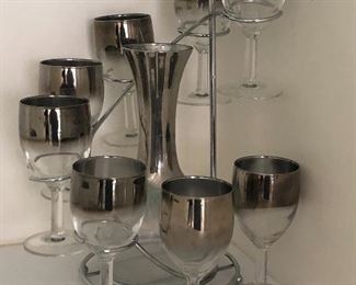 Vintage decanter & goblets 