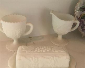 Milk glass collection 