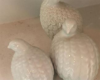 Porcelain vintage doves