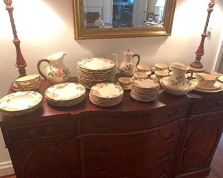 Huge collection of Antique Franciscan Desert Rose China!