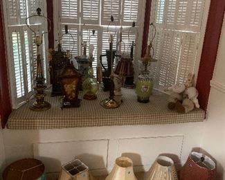 So many lamps and shades! 
