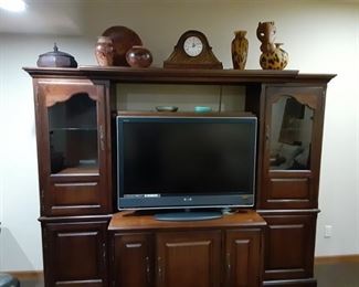 Sony Bravia HDTV 1080p 46" and entertainment center with built in CD holders
