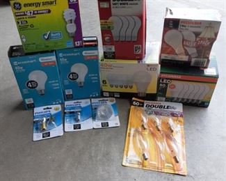 Assorted bulbs, and more (an entire plastic tupperware full of LEDs, Flood Lamps, etc...)