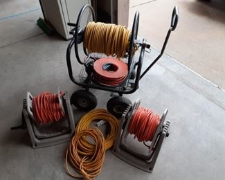 Assorted power cords and caddy